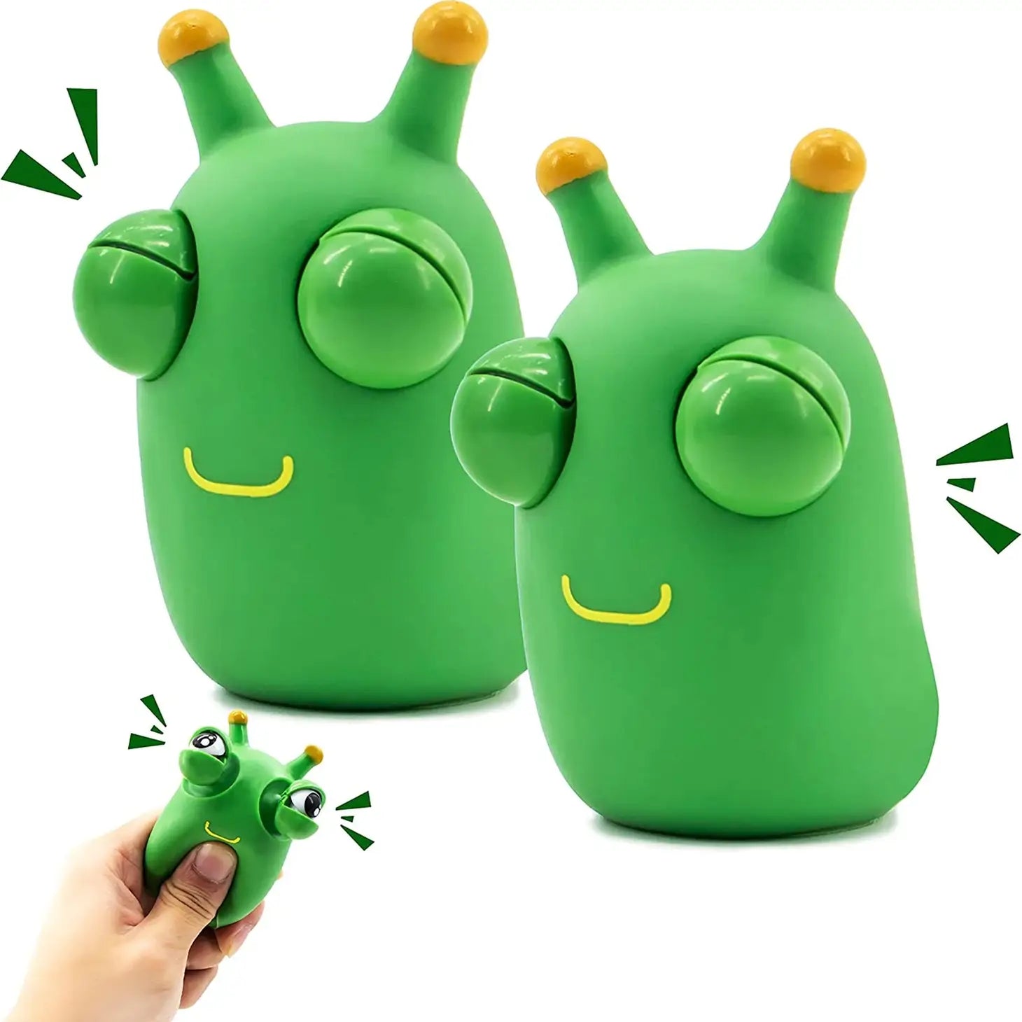 Green Bug Pop Out Eyes Squeeze Sensory Stress Free