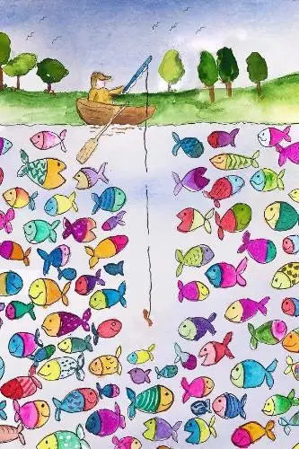 Gone Fishing MicroPuzzle - Mini Jigsaw Puzzle