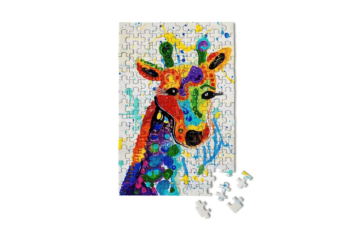 Rainbow Giraffe MicroPuzzle - Mini Jigsaw Puzzle