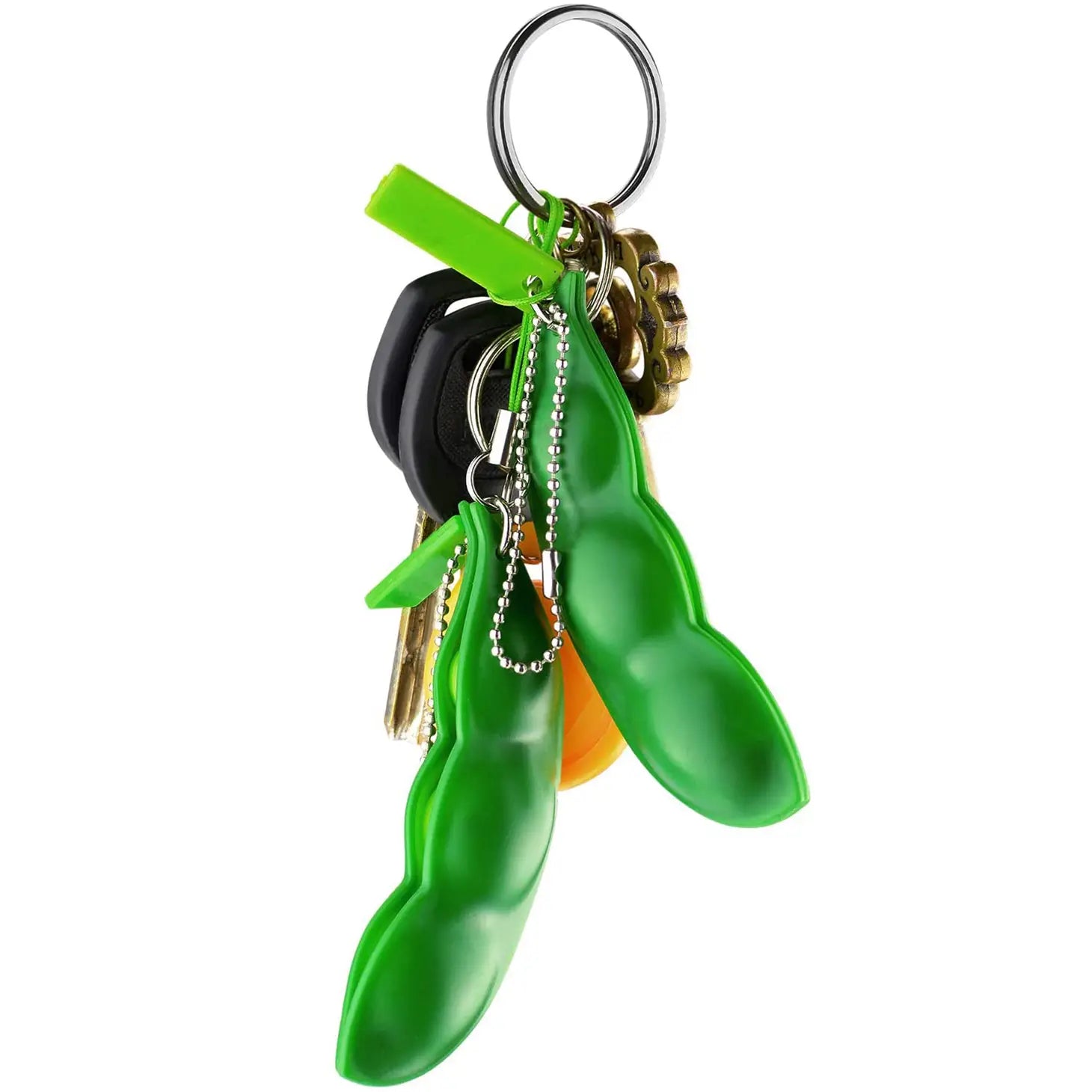 Extrusion Pea Shape Stress Relieving Keychain