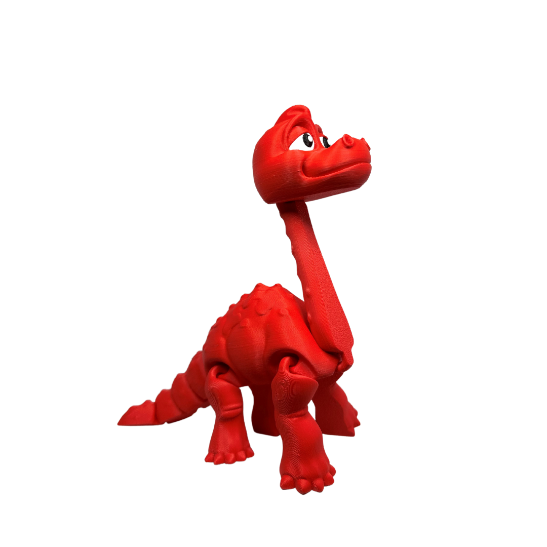 Articulating Desktop Buddy - Brachiosaurus - Lava Red