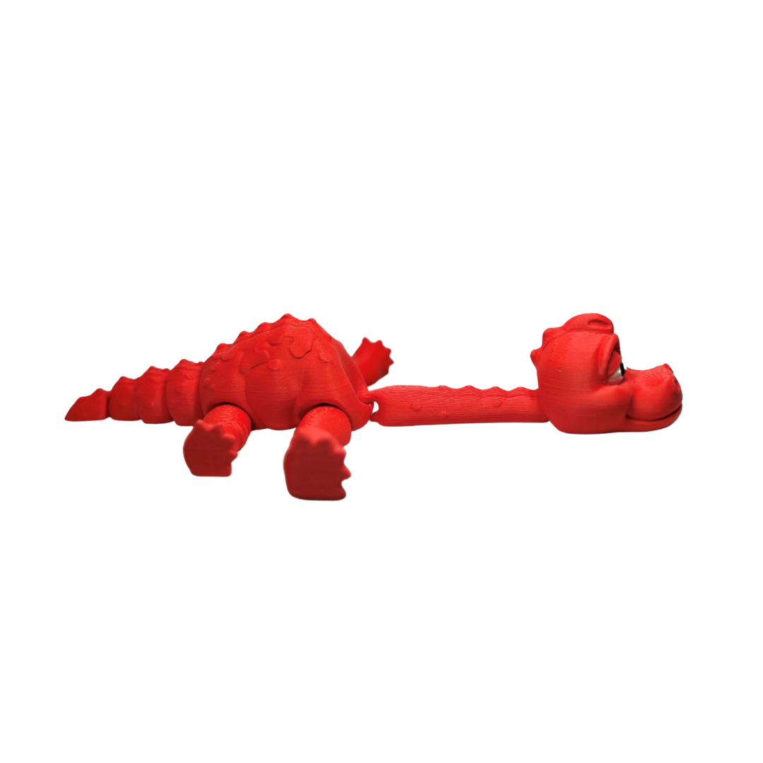 Articulating Desktop Buddy - Brachiosaurus - Lava Red