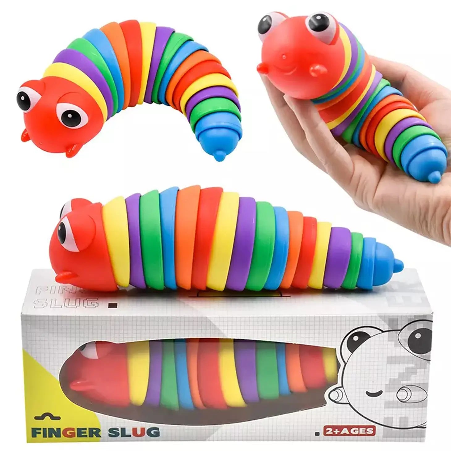 Rainbow Slug with Eye Fidget