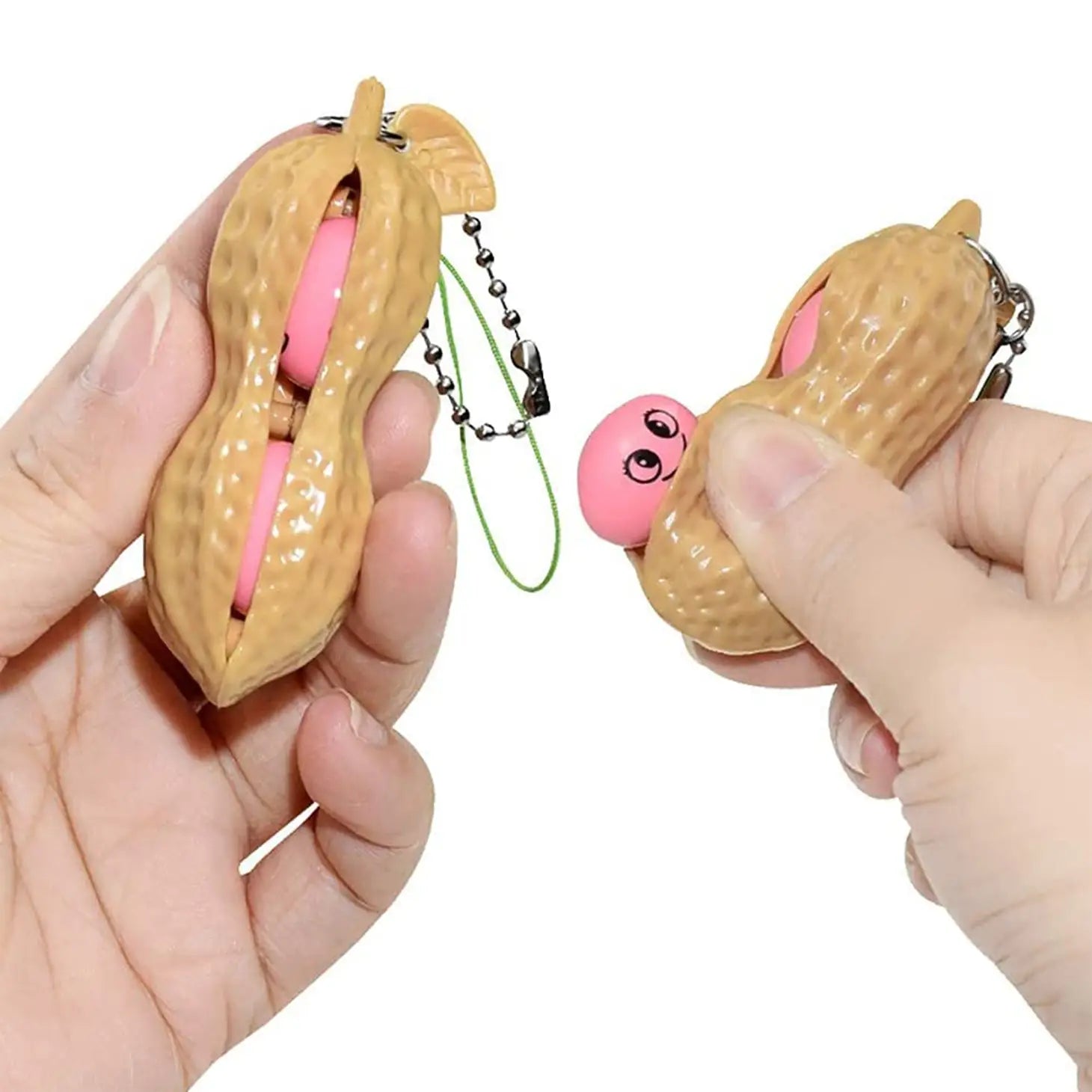 Squeeze Sensory Antistress Relief Peanut Keychain