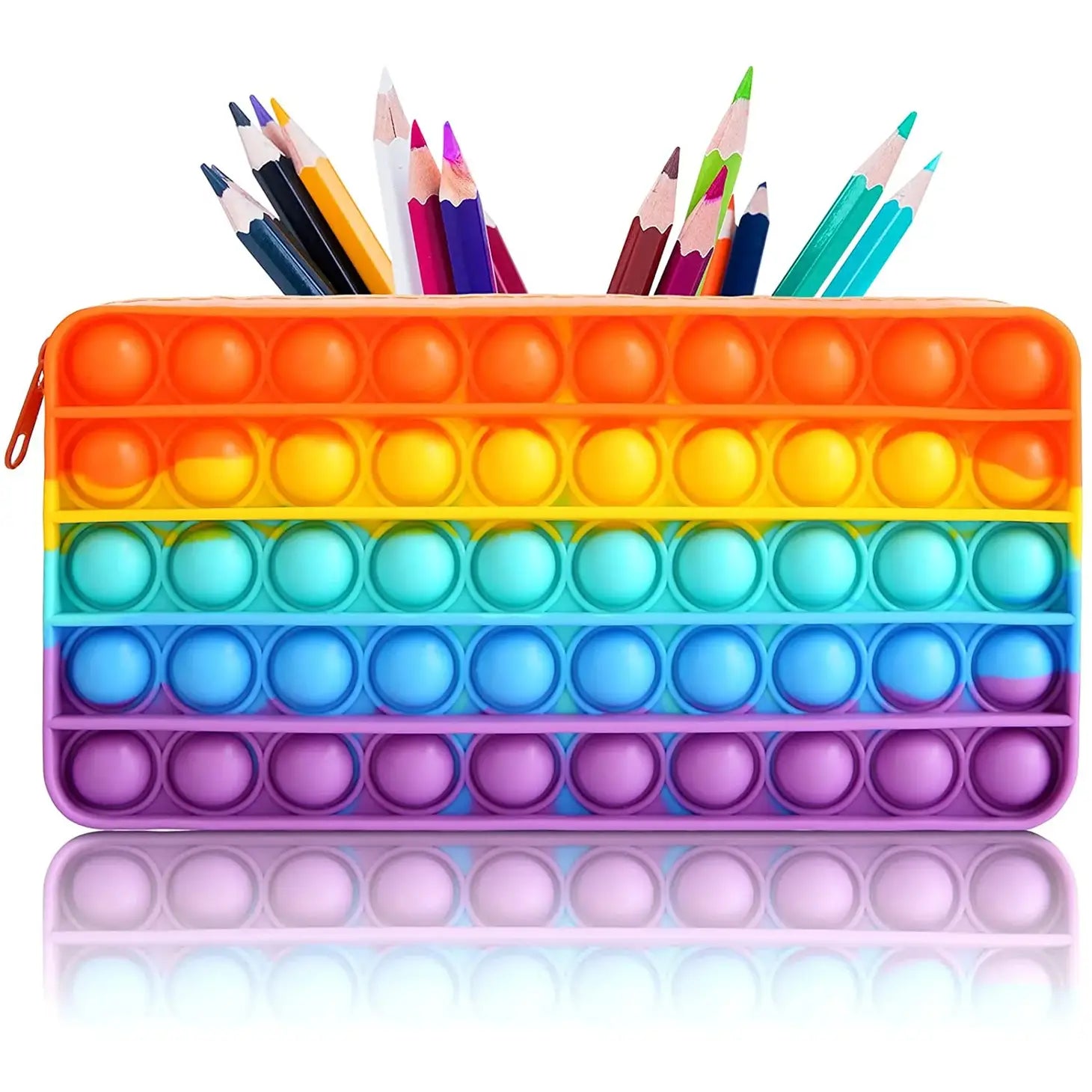 Rainbow Color Pencil & Pen Pouch Holder