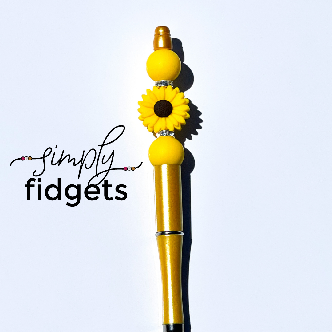 Sunflower Beaded Pen