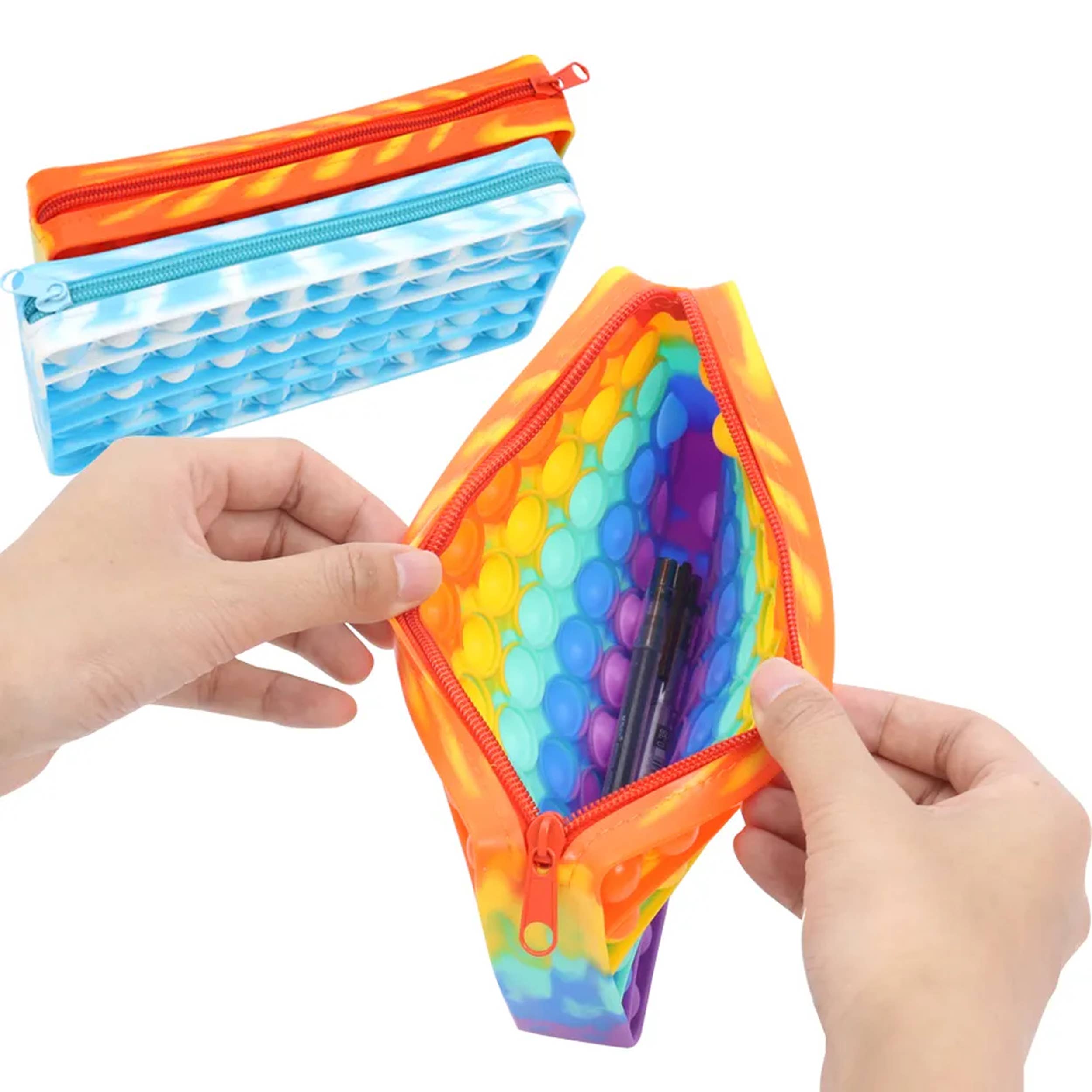 Rainbow Color Pencil & Pen Pouch Holder